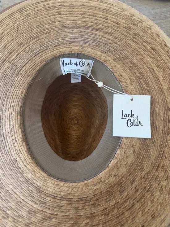 Lack Of Color Wide-Brim Straw Hat in Natural Tan - Picture 3 of 4